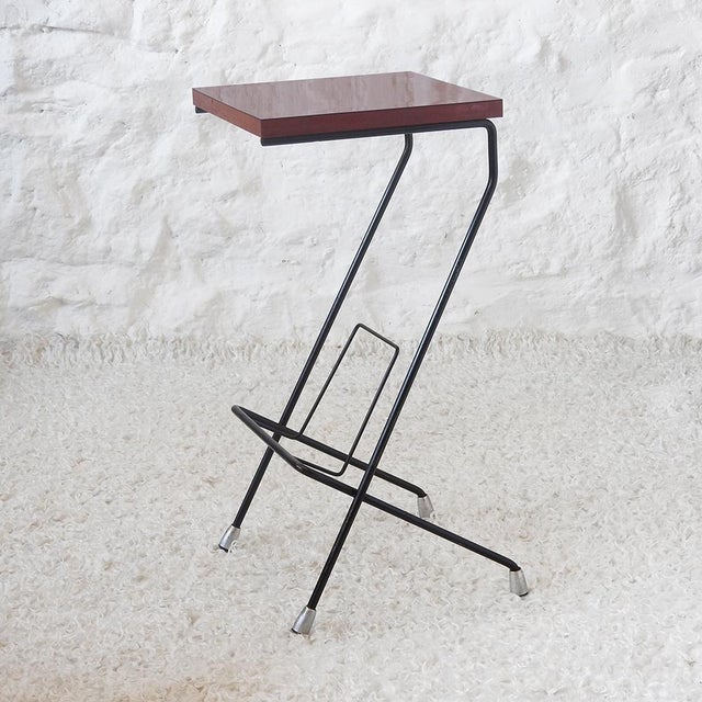 Brown Mid-Century Side Table with Magazine Rack, 1960s For Sale - Image 8 of 8