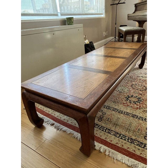 Michael Taylor Michael Taylor for Baker Furniture Far East Collection Chinoiserie Walnut Coffee Table, 1960s For Sale - Image 4 of 9
