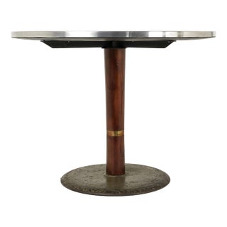 Round Black Diner Table, USA, 1950s For Sale