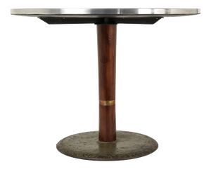 Round Black Diner Table, USA, 1950s