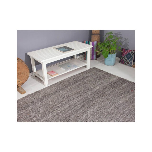 Gray Vintage Turkish Kilim Rug - 5`11" X 9`4" For Sale In Los Angeles - Image 6 of 6