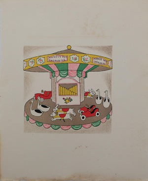 Lucien Boucher, Le manège des Chérubins, Lithograph