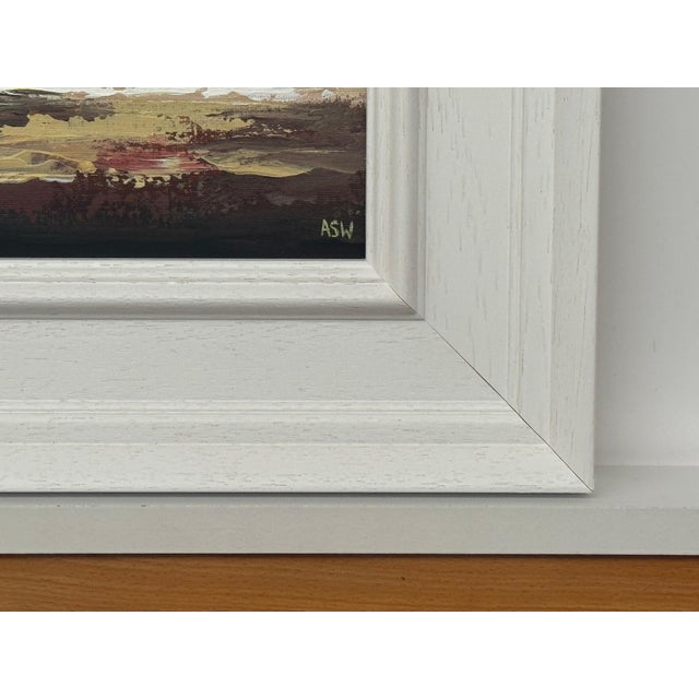 Contemporary Midnight Ember - Miniature Abstract Landscape Art Study by Contemporary Artist 2025 For Sale - Image 3 of 17