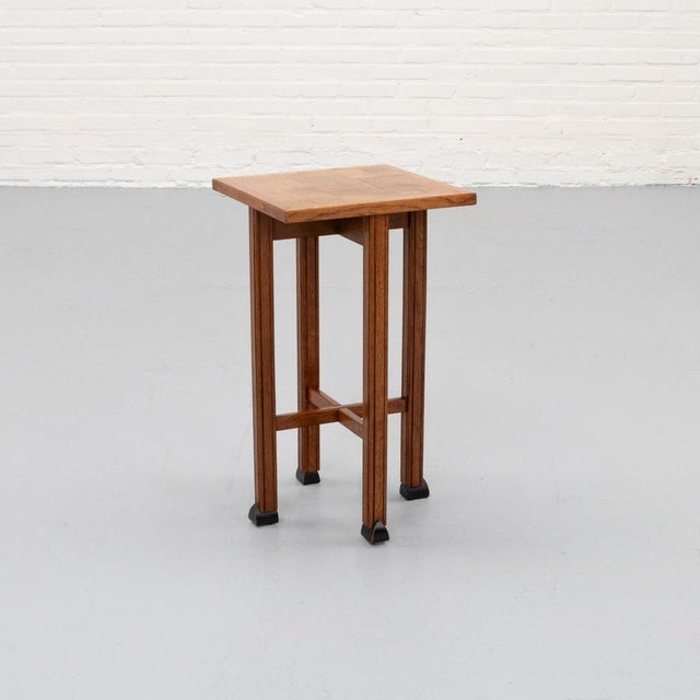 Wood Dutch Art Deco Side Table, 1920s For Sale - Image 7 of 17