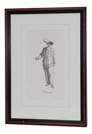 Limited Edition Contemporary Etching "Pollicinella" After Maurice Sand