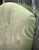 Transitional Vintage Upholstered Queen Headboard With Matching Pleated Bed Skirt, Robert Allen Linen Floral in Pistachio For Sale - Image 3 of 7