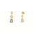 18k Tapered Baguette Emerald & Cluster Diamond Earrings- A Pair For Sale In New York - Image 6 of 12