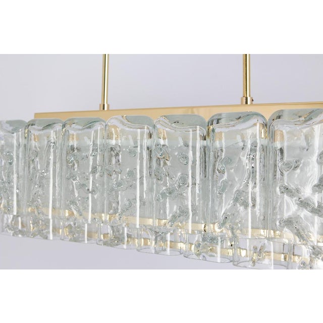 Metal Large Ice Glass Tubes Chandelier from Doria, Germany, 1960s For Sale - Image 7 of 15