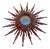 Convex Wooden Sun Mirror, 1950s For Sale