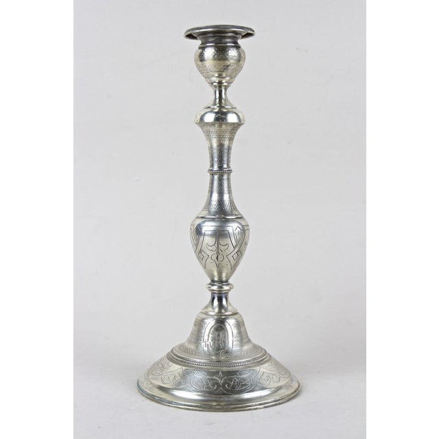 Late 19th Century Antique Silver Candlesticks, 1870, Set of 2 For Sale - Image 5 of 18