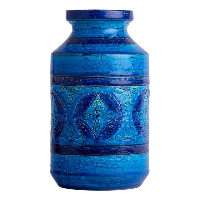 Vintage Italian Carta Fiorentina Vase by Aldo Londi for Bitossi, 1960s For Sale