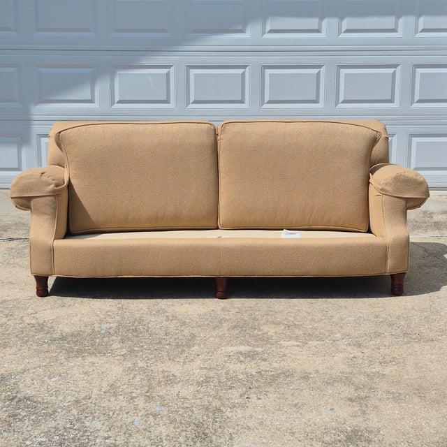 Baker Milling Road English Style Rolled Arm Sofa Couch 84” For Sale - Image 14 of 17