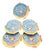 Hand Painted Majolica Zanolli Italian Fish Plates & Platter Set of 6 For Sale