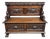 Rj Horner Style American Carved Quarter Sawn Oak Hall Bench With Lift Seat Storage For Sale