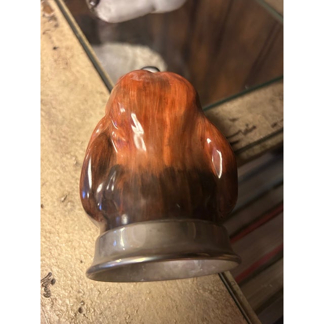 Metal 1980s Royale Stratford Hound Head Stirrup Cups (Pair) For Sale - Image 7 of 7