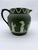 Late 19th Century Antique Olive Green Wedgwood Jasperware Pitcher England, Circa 1891–1908 For Sale - Image 5 of 18