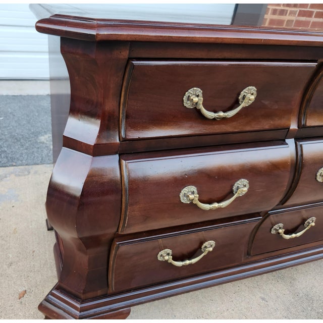 Brown 1990s Bombe Style Dresser From "Cardella" Line From Century Furniture For Sale - Image 8 of 12