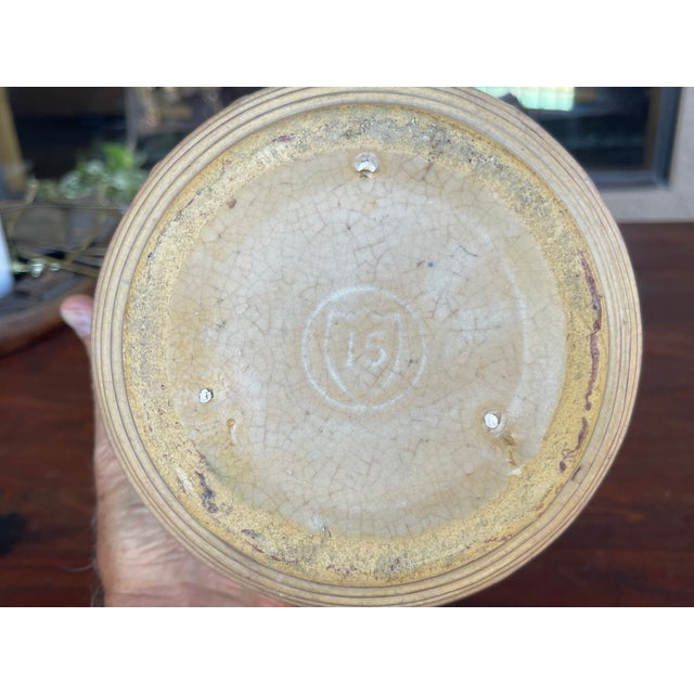 1920s Art Nouveau 1920s Nelson McCoy Matte Glaze Art Pottery Planter For Sale - Image 5 of 5