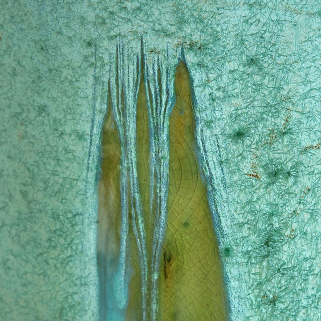 Ceramic Italian Aqua Ceramic Vase Attributed to Guido Andlovitz, 1940s For Sale - Image 7 of 10
