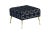 Italian Chenille Ottoman on Italian Style Metal Legs For Sale - Image 3 of 11