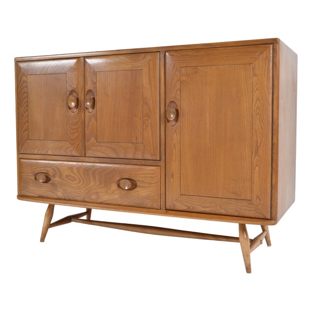 Mid-Century Modern Windsor Sideboard in Elm and Beech by Lucian Ercolani for Ercol, 1955 For Sale