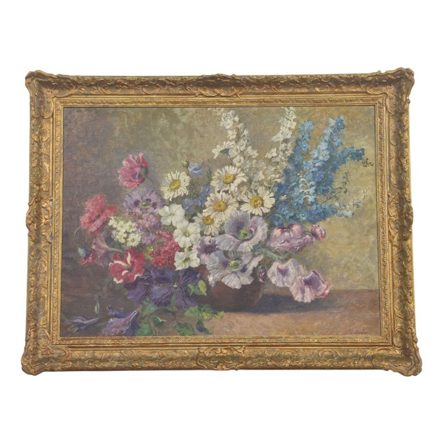 Floral Still Life, 1890s, Oil on Canvas, Framed For Sale