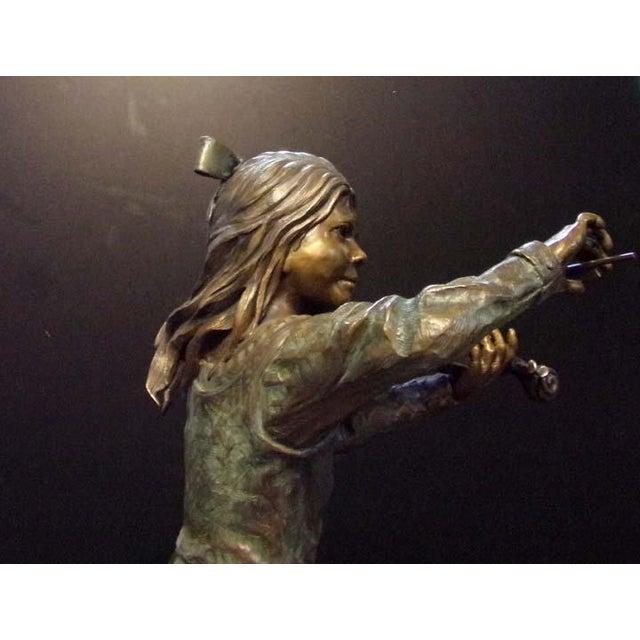 Metal Don Hunt "Minuet" Violin Girl Bronze Sculpture Hand Signed For Sale - Image 7 of 17