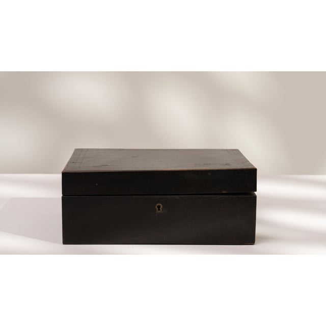 19th Century France Black Wood Box For Sale - Image 16 of 18