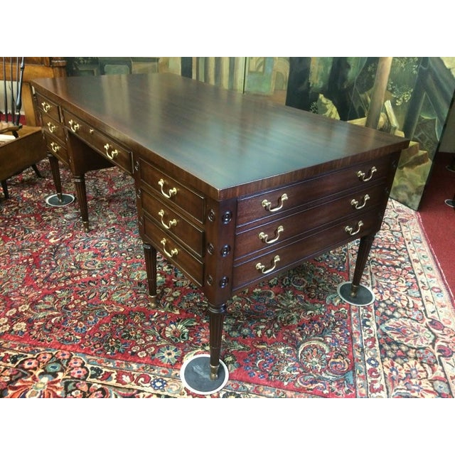 Vintage Executive Desk, Kittinger Furniture, George Washington Style Desk For Sale - Image 10 of 15