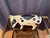 A paper mache cow figure from the 1970s. In original and good condition. Superficial abrasions and small cracks on the...