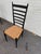 Brown Mid 20th Century Chiavari Italian Gio Ponti Style Ebonised High Ladder Back Straw Seat Dining Side Chairs- Set of 4 For Sale - Image 8 of 12