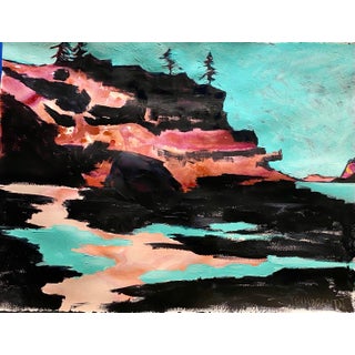 “Olympic National Park”. Drying on My Easel. Original Acrylic on Cold Press Archival #140 Archival Paper. 22x30”. Juried Artist/Gallery Represented. For Sale