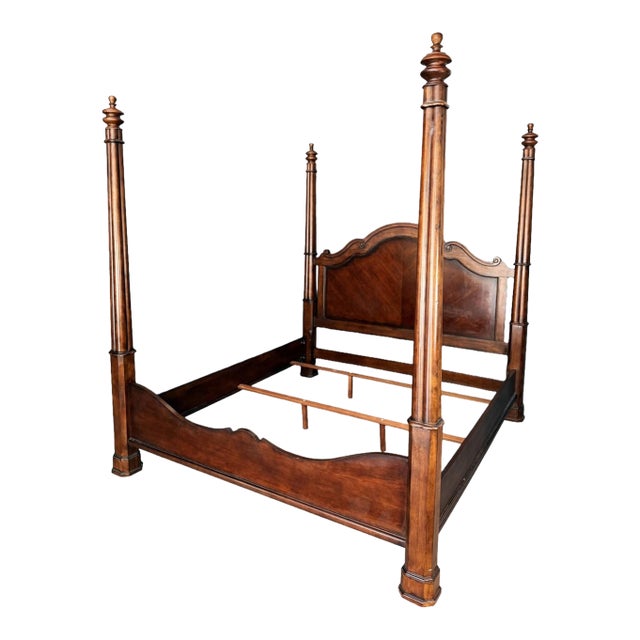 Bassett Furniture King Size Poster Bed Frame For Sale