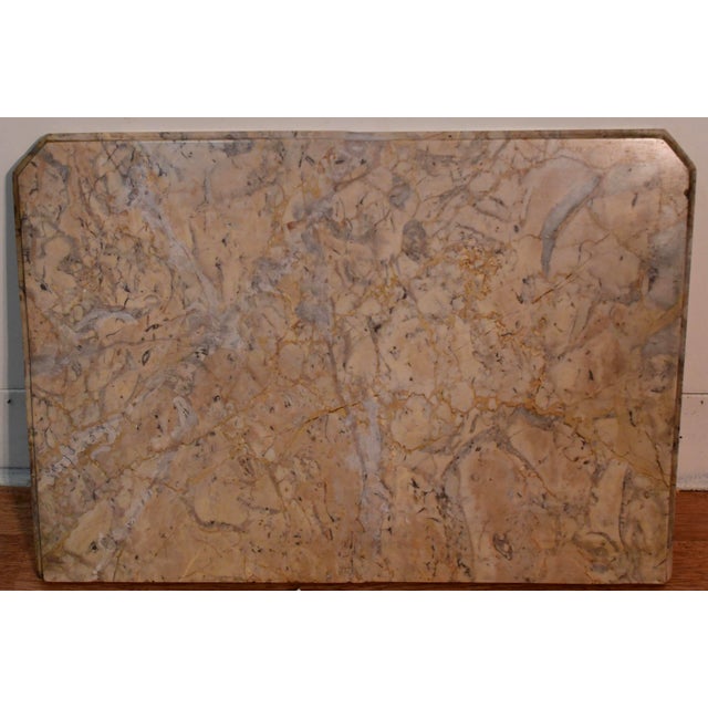 1900s Antique French Louis XV Walnut Inlaid & Marble Top Lingerie Stand For Sale - Image 14 of 16