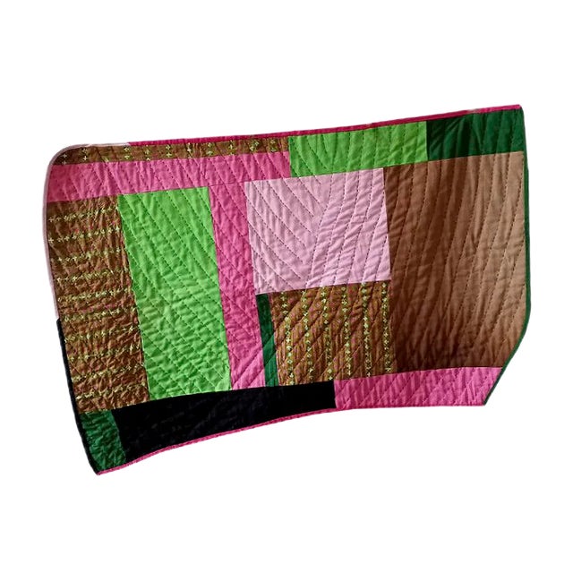 Chartreuse Quilt by Dawitt, Early 21st Century For Sale