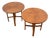 1960s Mid Century Modern Side Table Set End Round Drexel Parallel 2 Walnut Nightstands For Sale