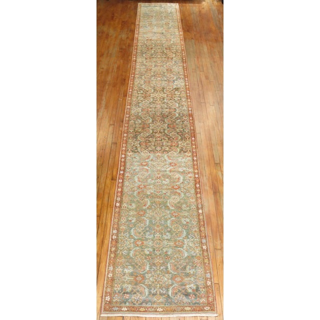 Textile Antique Persian Malayer Runner - 2'10" x 21'8" For Sale - Image 7 of 7