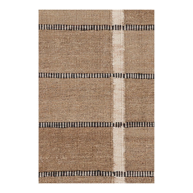 Rug & Kilim’s Scandinavian Style Square Rug in Beige-Brown Geometric ...
