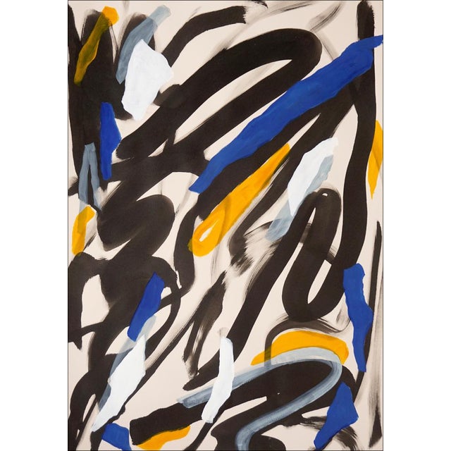 Black Romina Milano, A Windy Day, 2023, Acrylic on Paper For Sale - Image 8 of 8