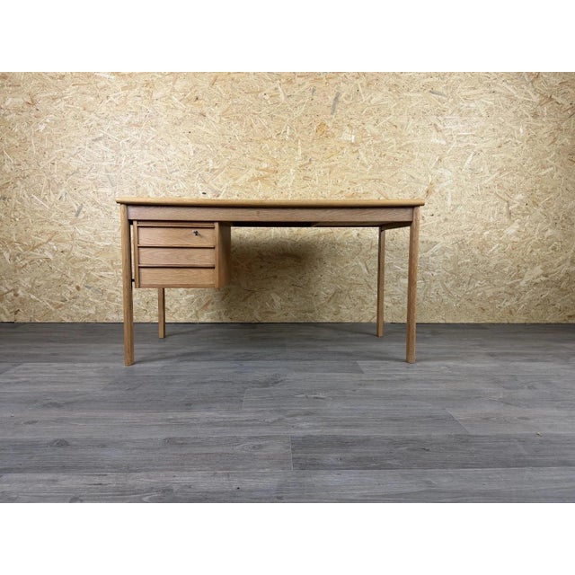 Vintage Oak Writing Desk with Sliding Top by Peter Løvig Nielsen for Løvig, 1960s For Sale - Image 10 of 18