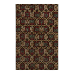 Antique Floral Aubusson Flatweave Rug in Red & Gold Accents, From Rug & Kilim