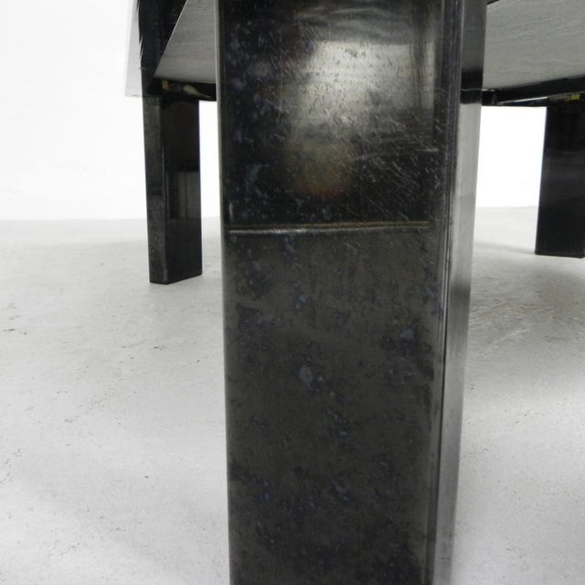 1970s Hollywood Regency Fedam Coffee Table in Marble in Steel Frame, 1970s For Sale - Image 5 of 16
