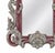 Rococo Vintage Rococo Style Silver-Plated Plum Red Framed Wall Mirror. For Sale - Image 3 of 12