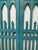 Gate Triple Arched With Spires Blue For Sale - Image 4 of 13