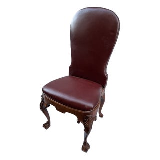 Carved Wood Side Chair For Sale