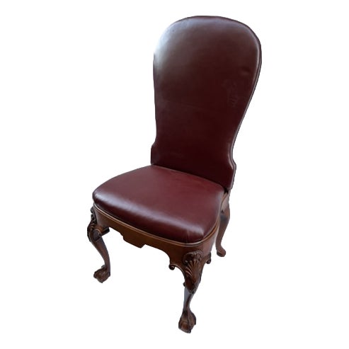 Carved Wood Side Chair For Sale