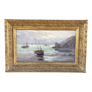 Léo Spanoghe, Belgian Coastal Scene, 1900s, Oil Painting, Framed For Sale