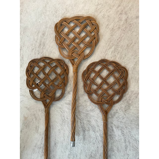 Vintage Rattan Woven Rug Beater, Lot of 3 For Sale In Raleigh - Image 6 of 12