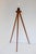 Large Scandinavian Teak Tripod Floor Lamp with Drawn Thread Embroidery Shade For Sale - Image 10 of 17