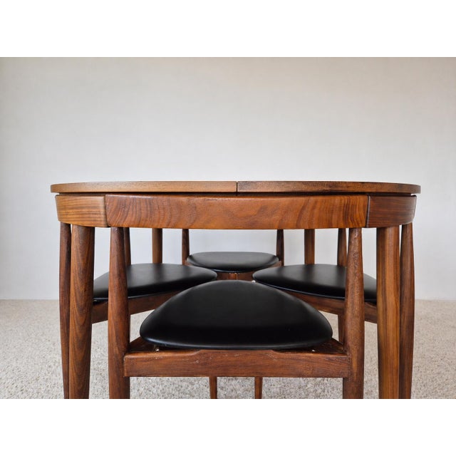 Round Extendable Dining Table and Chairs in Teak by Hans Olsen for Frem Røjle, Denmark, 1960s, Set of 5 For Sale - Image 6 of 16